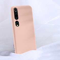 Silikon Hülle Handyhülle Ultra Dünn Schutzhülle 360 Grad Tasche S04 für Xiaomi Mi 10 Rosa
