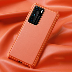 Silikon Hülle Handyhülle Ultra Dünn Schutzhülle 360 Grad Tasche S06 für Huawei P40 Orange