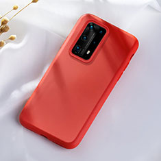 Silikon Hülle Handyhülle Ultra Dünn Schutzhülle 360 Grad Tasche S07 für Huawei P40 Pro+ Plus Rot