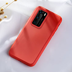 Silikon Hülle Handyhülle Ultra Dünn Schutzhülle 360 Grad Tasche S07 für Huawei P40 Rot