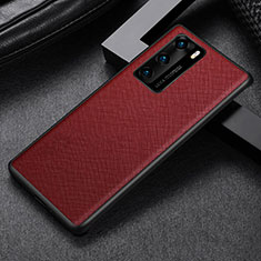 Silikon Hülle Handyhülle Ultra Dünn Schutzhülle 360 Grad Tasche S08 für Huawei P40 Rot