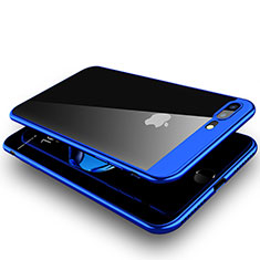 Silikon Hülle Handyhülle Ultra Dünn Schutzhülle 360 Grad Z03 für Apple iPhone 8 Plus Blau
