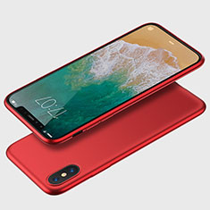 Silikon Hülle Handyhülle Ultra Dünn Schutzhülle C01 für Apple iPhone X Rot