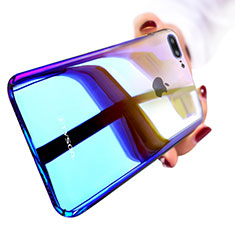 Silikon Hülle Handyhülle Ultra Dünn Schutzhülle Durchsichtig Farbverlauf A02 für Apple iPhone 8 Plus Blau