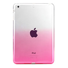 Silikon Hülle Handyhülle Ultra Dünn Schutzhülle Durchsichtig Farbverlauf für Apple iPad Mini 2 Rosa