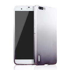 Silikon Hülle Handyhülle Ultra Dünn Schutzhülle Durchsichtig Farbverlauf für Huawei Honor 6 Plus Grau