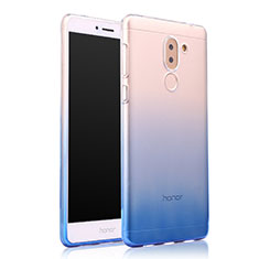 Silikon Hülle Handyhülle Ultra Dünn Schutzhülle Durchsichtig Farbverlauf für Huawei Honor 6X Blau