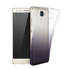 Silikon Hülle Handyhülle Ultra Dünn Schutzhülle Durchsichtig Farbverlauf für Huawei Honor 7 Lite Schwarz