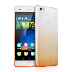 Silikon Hülle Handyhülle Ultra Dünn Schutzhülle Durchsichtig Farbverlauf für Huawei P8 Lite Orange