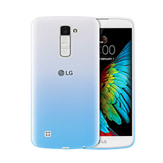 Silikon Hülle Handyhülle Ultra Dünn Schutzhülle Durchsichtig Farbverlauf für LG K7 Blau