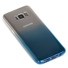 Silikon Hülle Handyhülle Ultra Dünn Schutzhülle Durchsichtig Farbverlauf für Samsung Galaxy S8 Blau