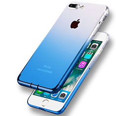 Silikon Hülle Handyhülle Ultra Dünn Schutzhülle Durchsichtig Farbverlauf G01 für Apple iPhone 8 Plus Blau