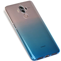 Silikon Hülle Handyhülle Ultra Dünn Schutzhülle Durchsichtig Farbverlauf G01 für Huawei Mate 9 Blau
