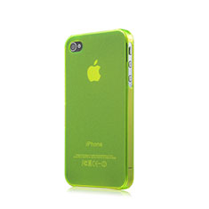Silikon Hülle Handyhülle Ultra Dünn Schutzhülle Durchsichtig Matt für Apple iPhone 4 Grün