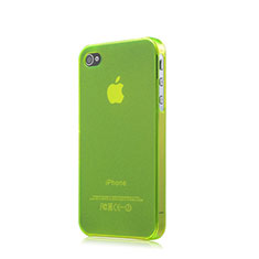 Silikon Hülle Handyhülle Ultra Dünn Schutzhülle Durchsichtig Matt für Apple iPhone 4S Grün