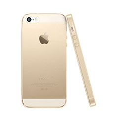 Silikon Hülle Handyhülle Ultra Dünn Schutzhülle Durchsichtig Transparent für Apple iPhone 5S Gold