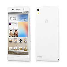 Silikon Hülle Handyhülle Ultra Dünn Schutzhülle Durchsichtig Transparent für Huawei Ascend P6 Weiß