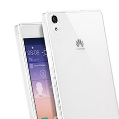 Silikon Hülle Handyhülle Ultra Dünn Schutzhülle Durchsichtig Transparent für Huawei Ascend P7 Weiß