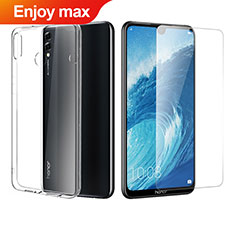 Silikon Hülle Handyhülle Ultra Dünn Schutzhülle Durchsichtig Transparent mit Schutzfolie für Huawei Enjoy Max Klar