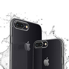Silikon Hülle Handyhülle Ultra Dünn Schutzhülle Durchsichtig Transparent T03 für Apple iPhone 7 Plus Schwarz