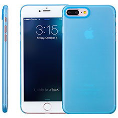 Silikon Hülle Handyhülle Ultra Dünn Schutzhülle Durchsichtig Transparent T11 für Apple iPhone 8 Plus Blau