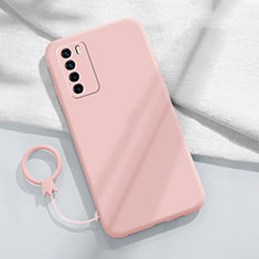 Silikon Hülle Handyhülle Ultra Dünn Schutzhülle Flexible 360 Grad Ganzkörper Tasche C01 für Huawei Honor Play4 5G Rosa