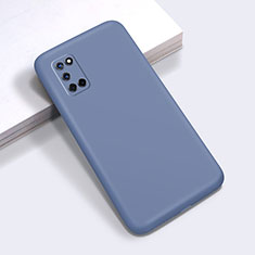 Silikon Hülle Handyhülle Ultra Dünn Schutzhülle Flexible 360 Grad Ganzkörper Tasche C01 für Oppo A52 Grau