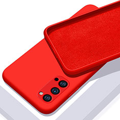 Silikon Hülle Handyhülle Ultra Dünn Schutzhülle Flexible 360 Grad Ganzkörper Tasche C01 für Oppo Reno4 5G Rot