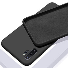 Silikon Hülle Handyhülle Ultra Dünn Schutzhülle Flexible 360 Grad Ganzkörper Tasche C01 für Samsung Galaxy Note 10 Plus 5G Schwarz