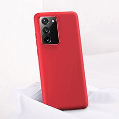 Silikon Hülle Handyhülle Ultra Dünn Schutzhülle Flexible 360 Grad Ganzkörper Tasche C01 für Samsung Galaxy Note 20 5G Rot