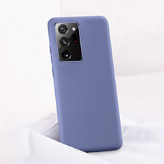 Silikon Hülle Handyhülle Ultra Dünn Schutzhülle Flexible 360 Grad Ganzkörper Tasche C01 für Samsung Galaxy Note 20 Ultra 5G Lavendel Grau