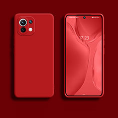 Silikon Hülle Handyhülle Ultra Dünn Schutzhülle Flexible 360 Grad Ganzkörper Tasche C01 für Xiaomi Mi 11 5G Rot