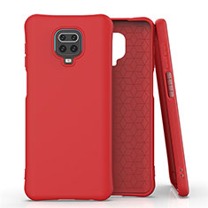 Silikon Hülle Handyhülle Ultra Dünn Schutzhülle Flexible 360 Grad Ganzkörper Tasche C01 für Xiaomi Redmi Note 9 Pro Rot