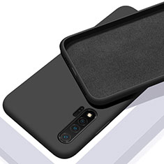 Silikon Hülle Handyhülle Ultra Dünn Schutzhülle Flexible 360 Grad Ganzkörper Tasche C02 für Huawei Nova 6 Schwarz