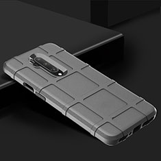 Silikon Hülle Handyhülle Ultra Dünn Schutzhülle Flexible 360 Grad Ganzkörper Tasche C02 für OnePlus 7T Pro Silber