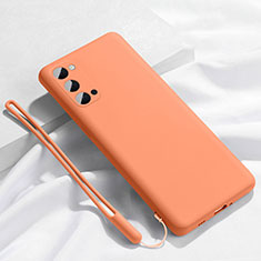 Silikon Hülle Handyhülle Ultra Dünn Schutzhülle Flexible 360 Grad Ganzkörper Tasche C02 für Oppo Reno4 5G Orange