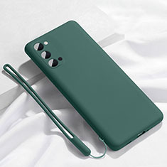 Silikon Hülle Handyhülle Ultra Dünn Schutzhülle Flexible 360 Grad Ganzkörper Tasche C02 für Oppo Reno4 Pro 5G Grün