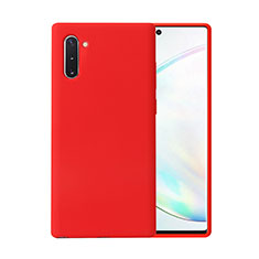 Silikon Hülle Handyhülle Ultra Dünn Schutzhülle Flexible 360 Grad Ganzkörper Tasche C02 für Samsung Galaxy Note 10 5G Rot