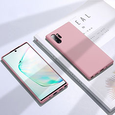Silikon Hülle Handyhülle Ultra Dünn Schutzhülle Flexible 360 Grad Ganzkörper Tasche C02 für Samsung Galaxy Note 10 Plus 5G Rosa