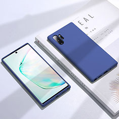 Silikon Hülle Handyhülle Ultra Dünn Schutzhülle Flexible 360 Grad Ganzkörper Tasche C02 für Samsung Galaxy Note 10 Plus Blau