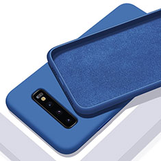 Silikon Hülle Handyhülle Ultra Dünn Schutzhülle Flexible 360 Grad Ganzkörper Tasche C02 für Samsung Galaxy S10 Plus Blau