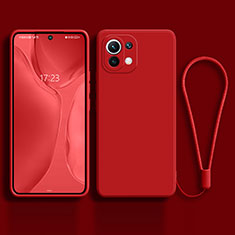Silikon Hülle Handyhülle Ultra Dünn Schutzhülle Flexible 360 Grad Ganzkörper Tasche C02 für Xiaomi Mi 11 5G Rot