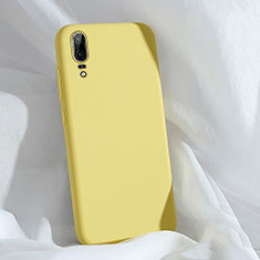 Silikon Hülle Handyhülle Ultra Dünn Schutzhülle Flexible 360 Grad Ganzkörper Tasche C03 für Huawei P20 Gelb