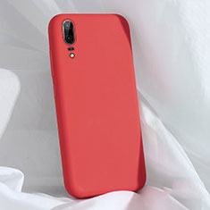 Silikon Hülle Handyhülle Ultra Dünn Schutzhülle Flexible 360 Grad Ganzkörper Tasche C03 für Huawei P20 Rot