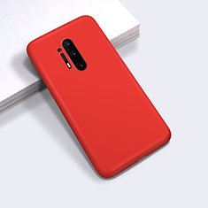 Silikon Hülle Handyhülle Ultra Dünn Schutzhülle Flexible 360 Grad Ganzkörper Tasche C03 für OnePlus 8 Pro Rot