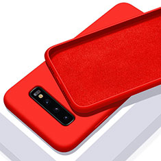 Silikon Hülle Handyhülle Ultra Dünn Schutzhülle Flexible 360 Grad Ganzkörper Tasche C03 für Samsung Galaxy S10 5G Rot