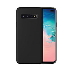 Silikon Hülle Handyhülle Ultra Dünn Schutzhülle Flexible 360 Grad Ganzkörper Tasche C03 für Samsung Galaxy S10 Plus Schwarz