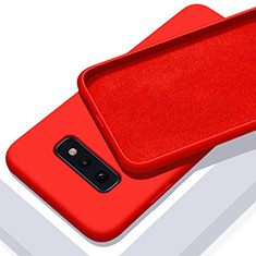 Silikon Hülle Handyhülle Ultra Dünn Schutzhülle Flexible 360 Grad Ganzkörper Tasche C03 für Samsung Galaxy S10e Rot