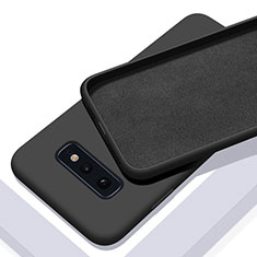 Silikon Hülle Handyhülle Ultra Dünn Schutzhülle Flexible 360 Grad Ganzkörper Tasche C03 für Samsung Galaxy S10e Schwarz