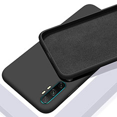 Silikon Hülle Handyhülle Ultra Dünn Schutzhülle Flexible 360 Grad Ganzkörper Tasche C03 für Xiaomi Mi Note 10 Schwarz